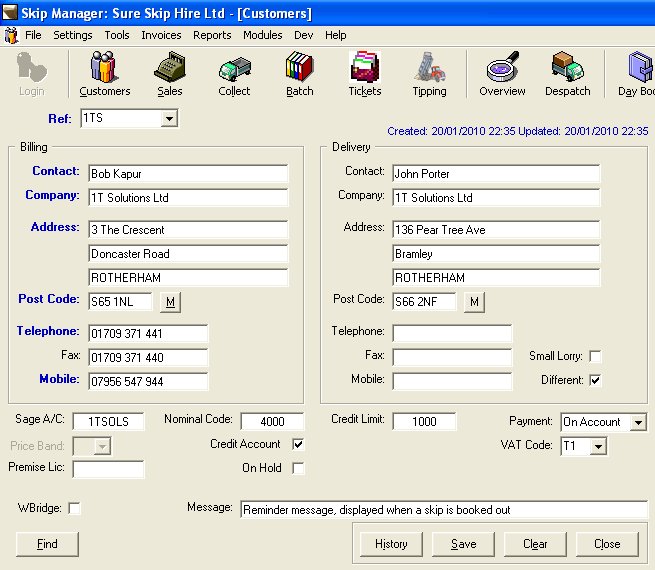 Customer Details
