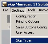 Menu: Settings, Skip Types