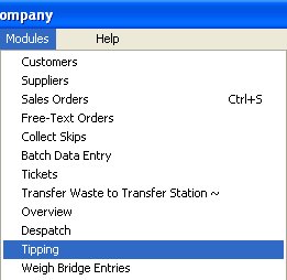 Tipping Menu Option