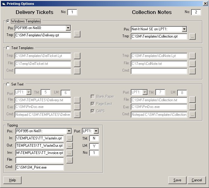 System Configuration - Printing